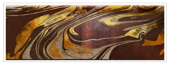 《雄安温德姆酒店大堂壁画》作者：伊峻慷  材质： 锻铜   尺寸：14.3×3.2m  